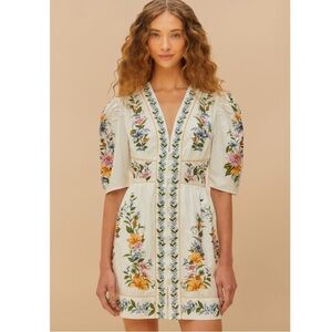 Off-White Sweet Bloom Dreamscape Organic Cotton Mini Dress Size XL NWT